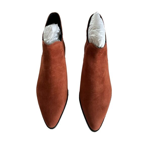 Rebecca Minkoff Madysin Acorn Brick Studded Suede Ankle Boots Size 6.5 - Picture 2 of 8